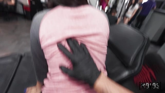 Diamond Franco gets fucked by Tyler Steel standing