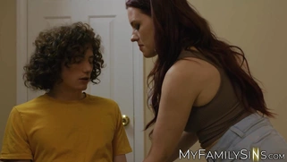 Horny stepmom Jessica Ryan rewards her stepson with a wet pussy
