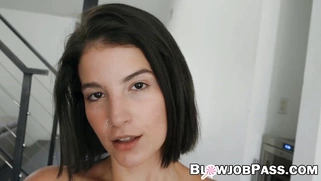 Big tits babe La Sirena69 throat fucked before big facial