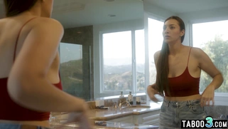 Hot latina and her asian stepsis fucking