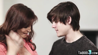 Redhead mature stepmom seducing stepson