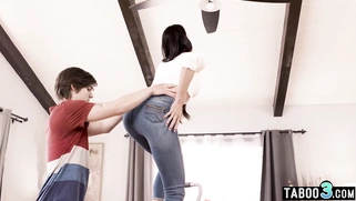 Stepmom gives a naughty task to stepson