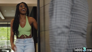 Angry dude taboo fucking an ebony MILF