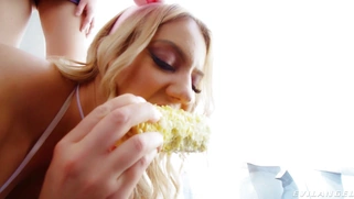 Lesbians Candice Dare and Paige Owens have fun