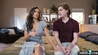 MILF teaching stepson and his teen GF