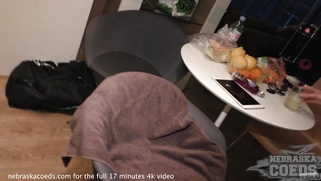 Hot Babe Soothes Her Pussy with Fruits