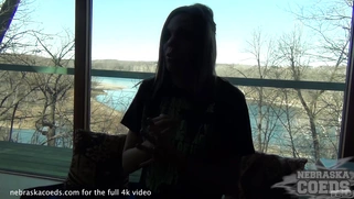 Trinity Masturbating with a Dildo Near The Cedar River