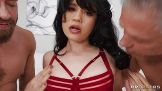 Yhivi is sucking two cocks