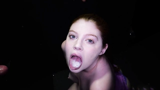 That's it Eve, now swallow it!