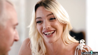 Blondie emptying her BFs saturated balls