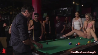 Blonde public humiliation and BDSM