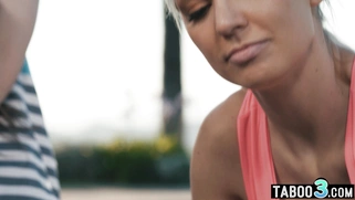 Tricky lesbian lures neighbor into sex