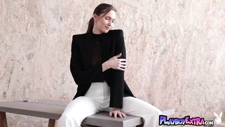 Czech teen reveals her big natural tits