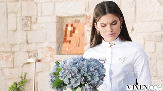 VIXEN Stunning trio Lia, Vanessa and Eve share Alberto's cock