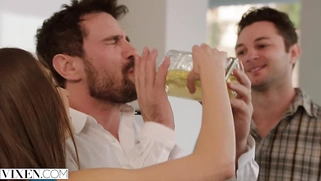 VIXEN Riley Reid Intense Threesome With Anna Foxx And Her Boyfriend