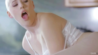 Riley Nixon fucked by Ricky Johnson standing up in the kitchen