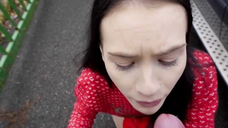 Santa helper Matty Mila Perez public blowjob and big dick pov