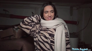 Beautiful Brunette Biology Student Cums Over a Stranger Cock