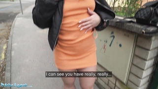 Spanish Babe in Tight Dress Fucked Outside