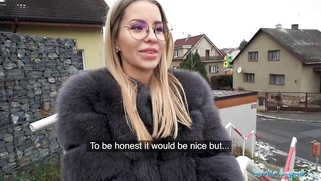 Lucky Bee is taken back to the studio for hardcore sexual intercourse