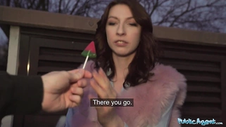 Chanel Kiss sucks cock before being bent over in public toilets for sex