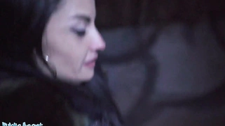 Spanish MILF Flashes Her BIg Tits for Cash in Public