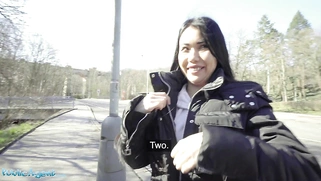 Fucked in a deserted building is Asian Alina Crystall.