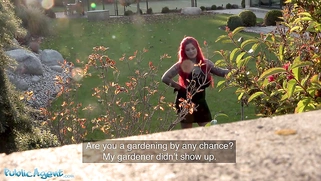 Sabien Demonia has her pussy fucked and her enormous tits out