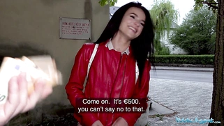 Rip my nylons and fuck my pussy hard outside