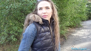 A stranger fucked a sexy party girl by the lake.