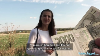 Outside, a tight pussy was banged for money.