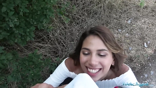 Hot brunette Latina twerks on his cock