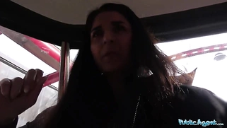 After a passionate outdoor sex session, a hot cream pie climax