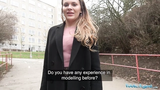 Hot Russian shaven pussy fucked for cash