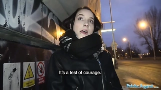 Hot Czech car fuck after public blowjob makes agents cock hard