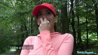 Hot Spanish Penelope jogger fucks on stairs