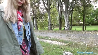 Lost dog leads to hot public sex