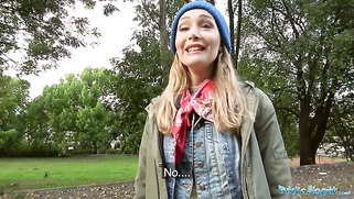 Lost dog leads to hot public sex