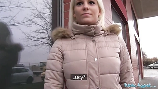 Hot blonde Lucy Shine takes cash for sex