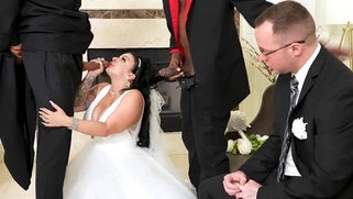 Payton Presley's Wedding Turns into a Rough Interracial Threesome - Cuckold Sessions