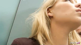 Blonde Girl at Risky Outdoor Fuck