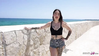 GERMAN SCOUT - Melanie Dark Casting Fuck