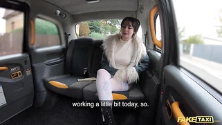 Fake Taxi Nasty vixen bends over the hood of a taxi and gets her wet dripping pussy fucked hard