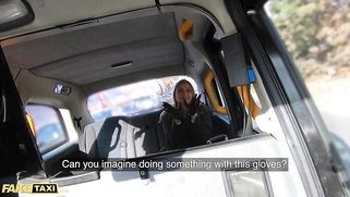 Fake Taxi Jayla De Angelis Wraps Her Gloves Around Cabbie's Cock