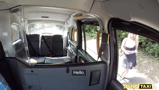 Fake Taxi British blonde Candy Banks is having sex with a taxi driver