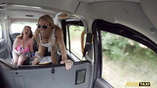 Fake Taxi Real Rough Outdoor Threesome with British Moms