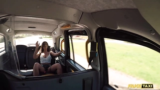 FAKE TAXI: HOT BRUNETTE PRINCESS JAS FUCKED IN THE SUN