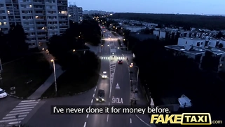 Sexy blonde in tight mesh denim shorts and heels