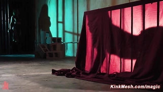 Dominant Mistress unleashes caged sub