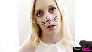 Bunny Sis Looked for Easter Eggs - and Got Eggs Right in Her Mouth!